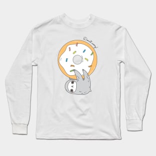 Donut Sloth Long Sleeve T-Shirt